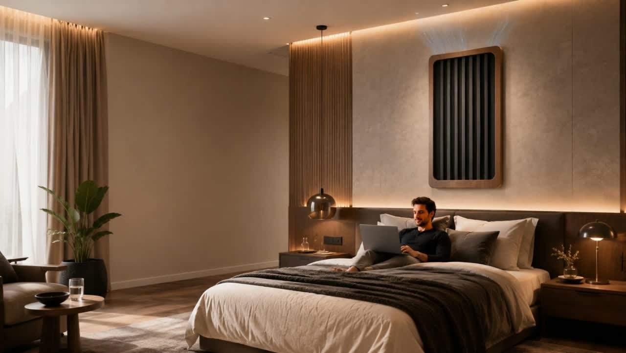 Integrated interior wall and acoustic system