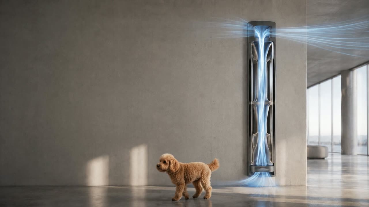 Passive airflow moving through an interior
